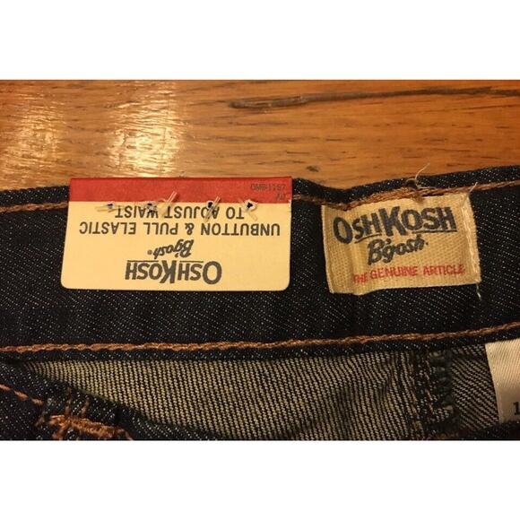 10 Plus OshKosh B'gosh Boot Cut Adjustable Waist Girls Jeans New Dark Wash Denim - Picture 5 of 12